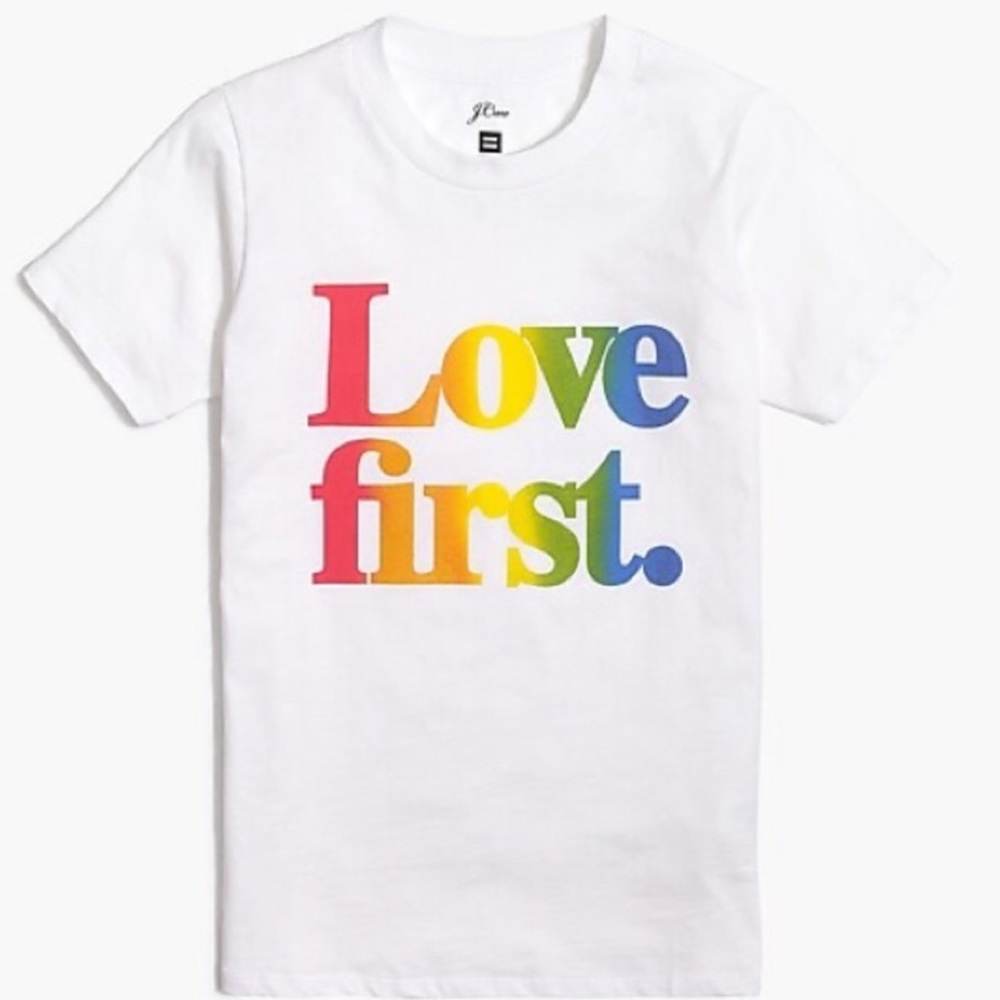 J.Crew X Human Rights Campaign "Love first" T-shirt - Picture 2 of 4